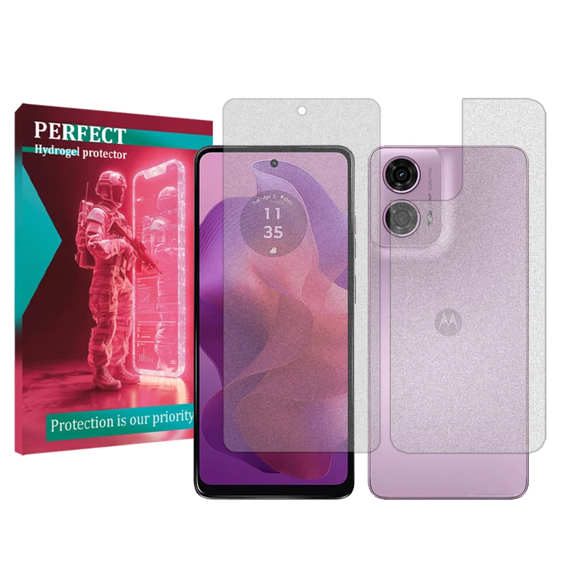  محافظ صفحه نمایش مات پرفکت مناسب برای گوشی موبایل موتورولا MotoG24 به همراه محافظ پشت گوشی