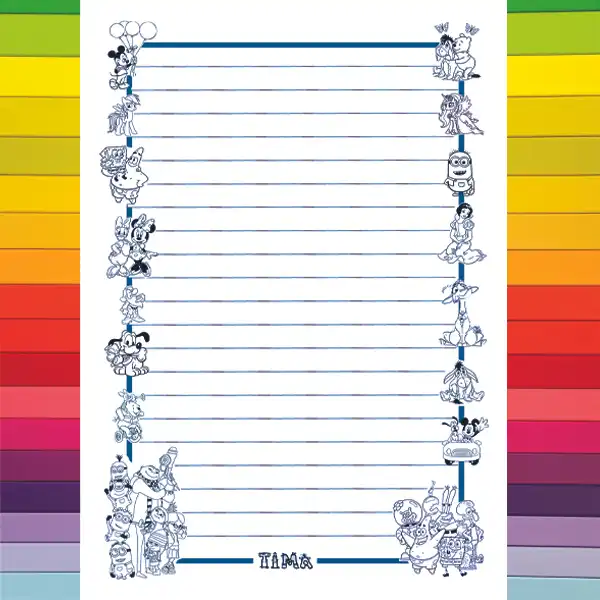 دفتر مشق 40 برگ تیما مدل Goofi مجموعه 6 عددی