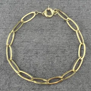 دستبند طلا 18 عیار مردانه دوست خوب مدل حلقه ای زنجیری کد DK050