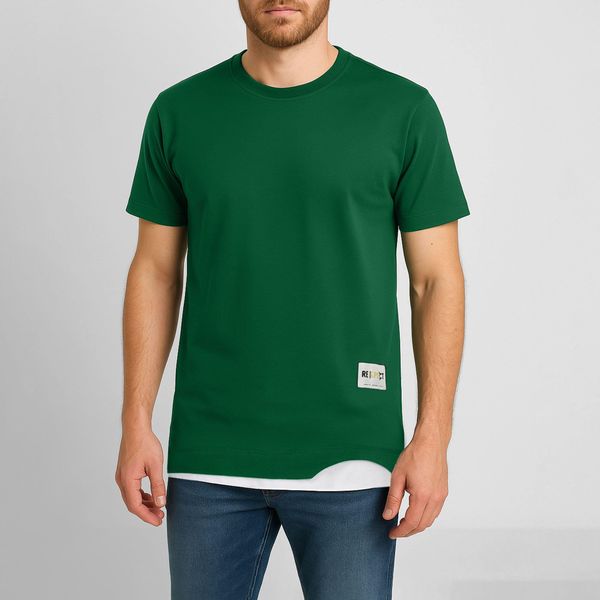 تی شرت آستین کوتاه مردانه مادر مدل EVER رنگ سبز