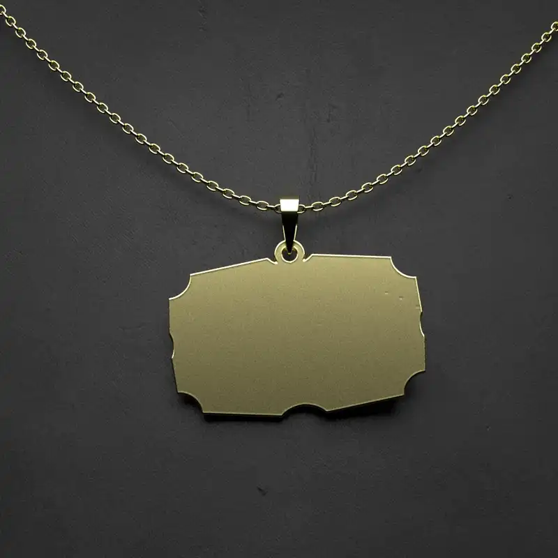 گردنبند طلا 18 عیار زنانه مدوپد مدل شکل هندسی کد P2-1-1126