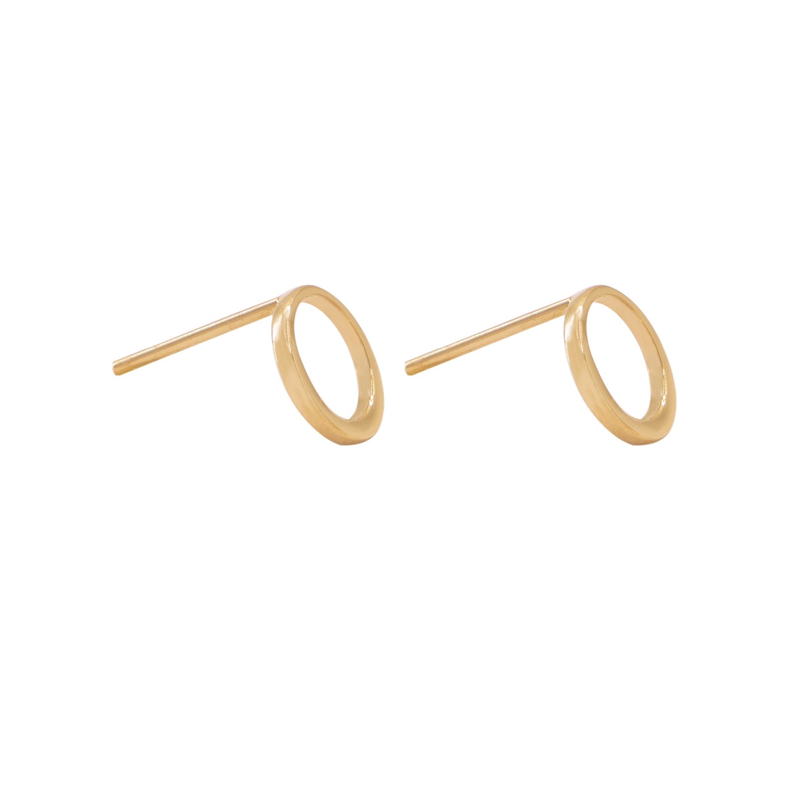 گوشواره طلا 18 عیار زنانه پولک مدل دایره تو خالی برجسته -  - 4