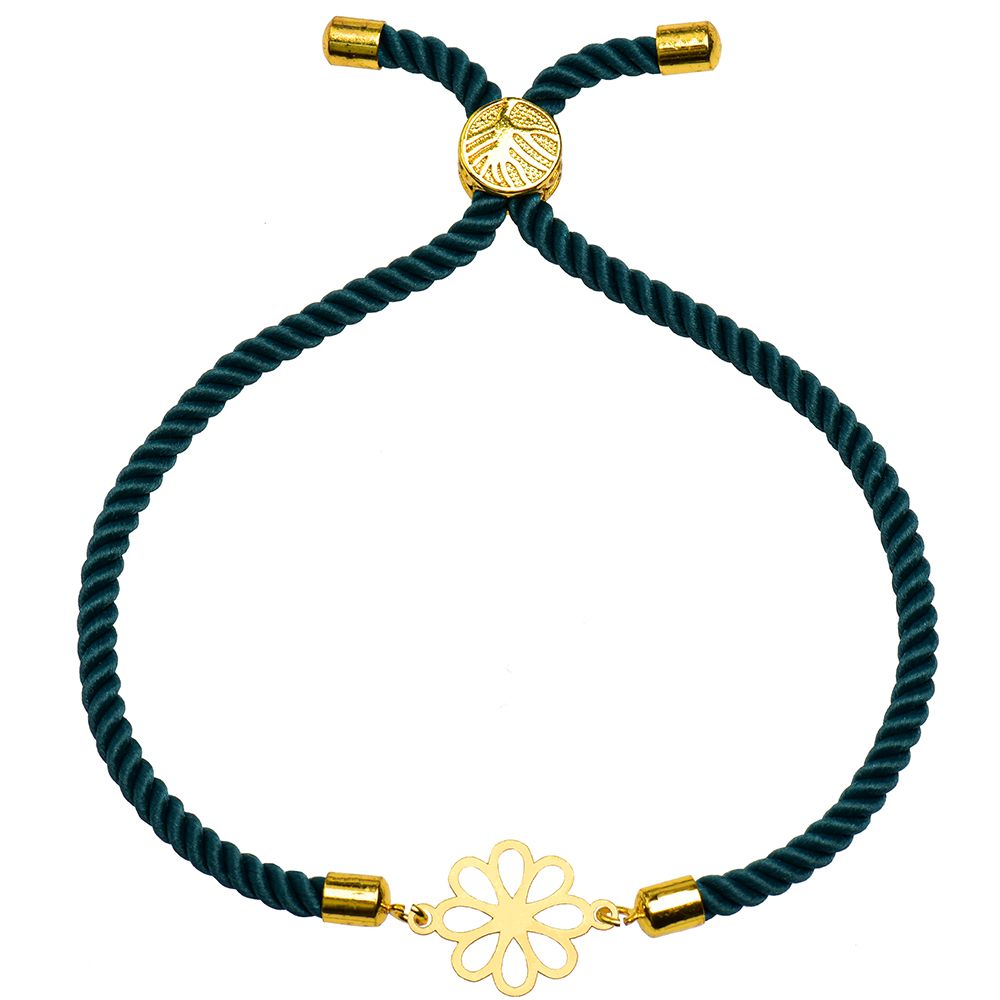 دستبند طلا 18 عیار زنانه کرابو طرح گل مدل Kr1648 -  - 1