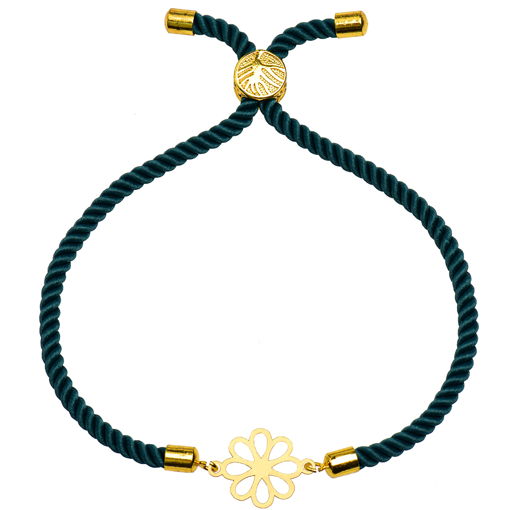 دستبند طلا 18 عیار زنانه کرابو طرح گل مدل Kr1648