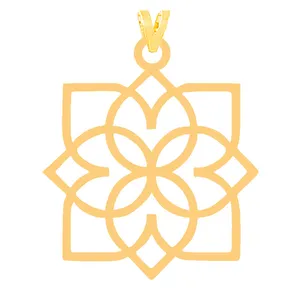 آویز گردنبند طلا 18 عیار زنانه کرابو مدل هندسی Kr31654