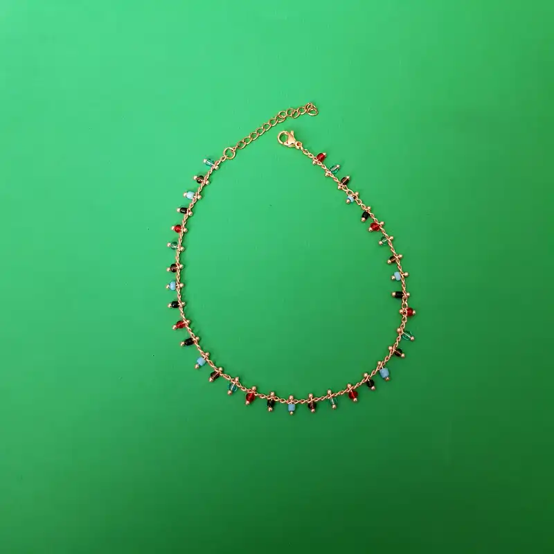 پابند زنانه مدل گوی رنگی