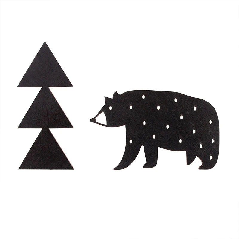 استیکر طرح خرس و درخت کد 4029 بسته 16 عددی