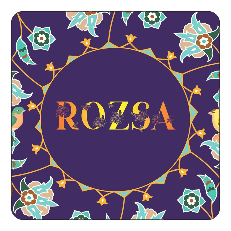 مگنت کاکتی طرح اسم رزسا rozsa مدل گل و بلبل کد mg17256
