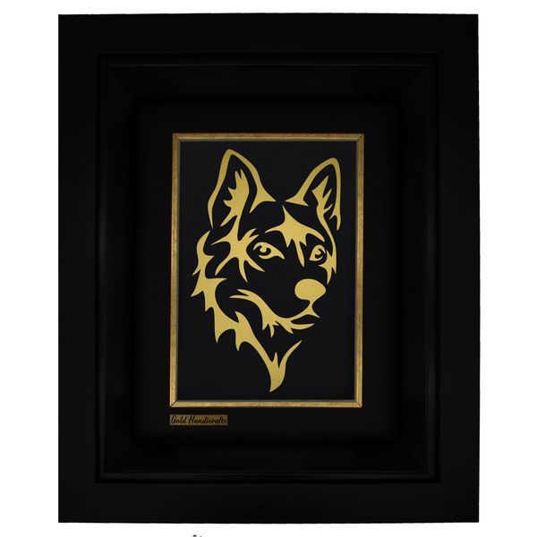 تابلو زرکات طرح گرگ مدل f165