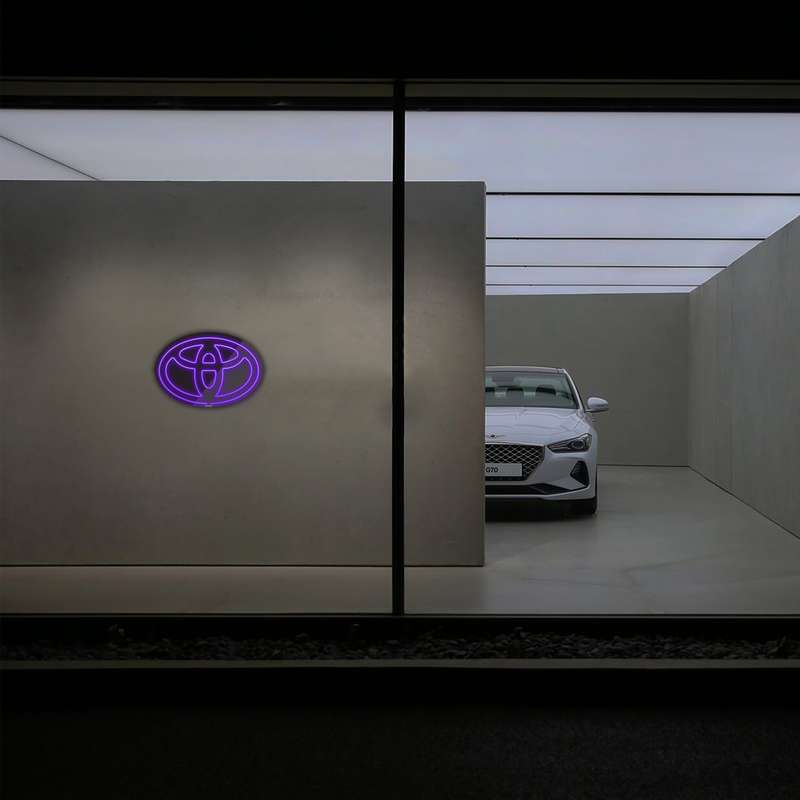 چراغ دیواری نئون دیزاین طرح Toyota-Logo-BL_PR