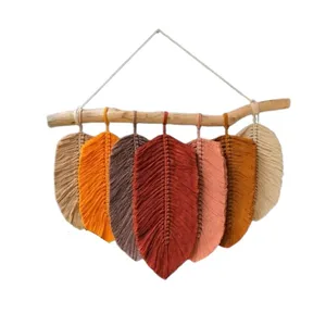 دیوارکوب بافتنی مدل برگ مکرومه طرح آذرخش