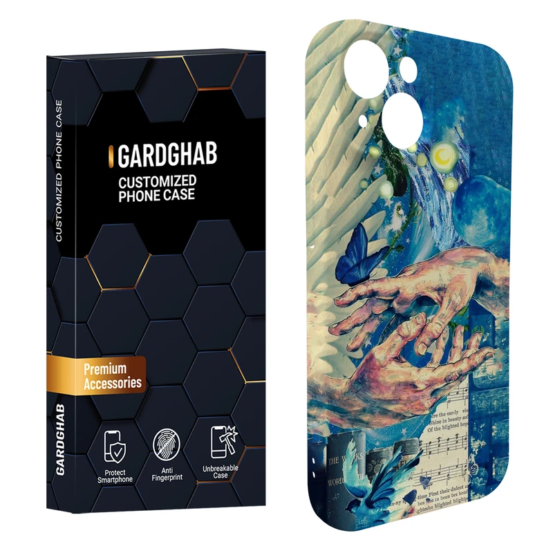 کاور گاردقاب مدل هنری مناسب برای گوشی موبایل اپل iPhone15 plus