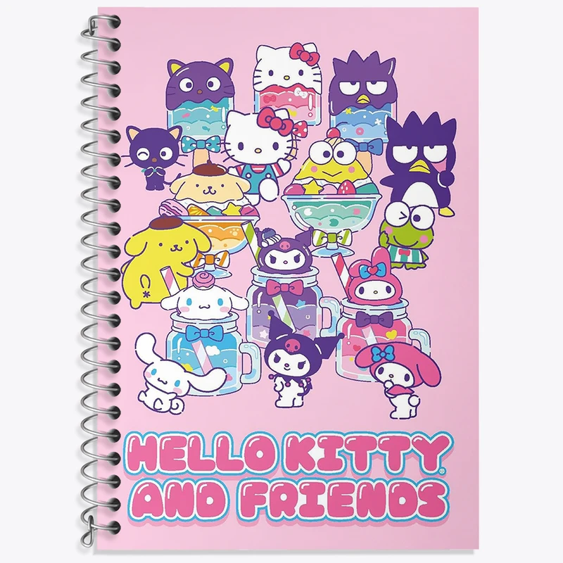 دفتر زبان 50 برگ خندالو مدل دو خط طرح کرومی (Kuromi) کد N4228