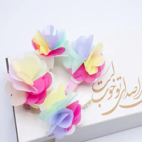 گیره مو زنانه مدل فلاوری بسته 2 عددی