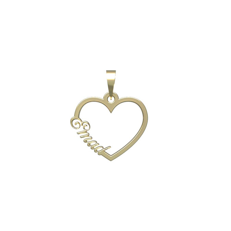 آویز گردنبند طلا 18 عیار زنانه مدوپد مدل اسم عماد emad کد PB1-10168