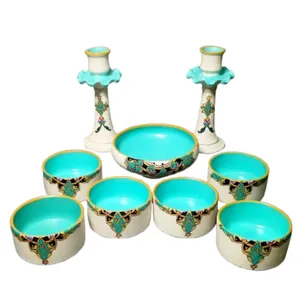 مجموعه ظروف هفت سین ۹ پارچه طرح تذهیب