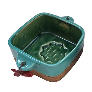 ظرف سفالی طرح ماهی