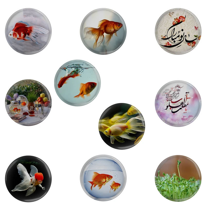 مگنت مدل عید نوروز سفره هفت سین کد S2-10 مجموعه 10 عددی