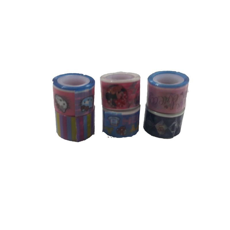 چسب نواری مدل طرح دار کد 3133 عرض 1 سانتی متر مجموعه 6 عددی