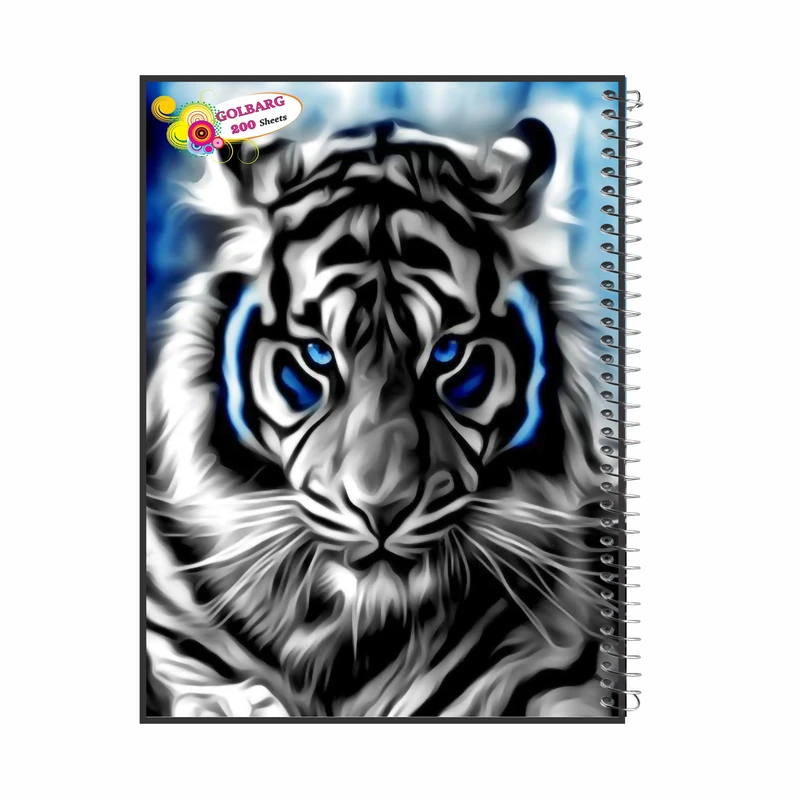 دفتر مشق 200 برگ گلبرگ طرح دانشجویی ببر کد 5003