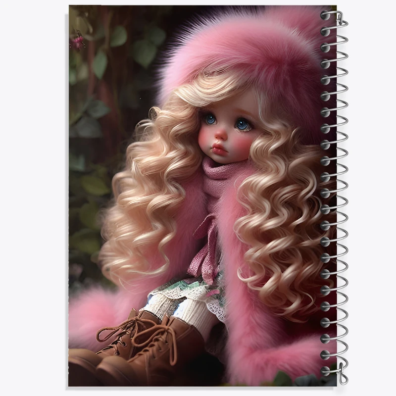 دفتر ژورنال نویسی 50 برگ خندالو مدل نقطه ای طرح دخترانه کیوت کد F7570