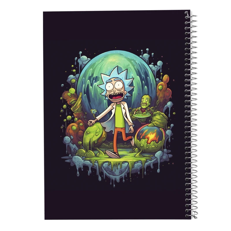دفتر شطرنجی 50 برگ مدوپد مدل ریک اند مورتی rick&morty کد DF10828