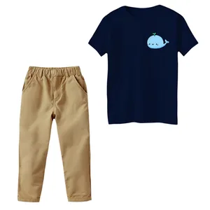 ست تی‌شرت و شلوار دخترانه مدل نهنگ کد ۴