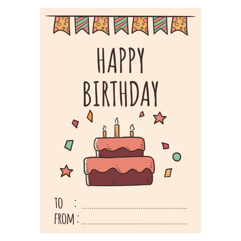 کارت پستال مدل happy birthday کد 27