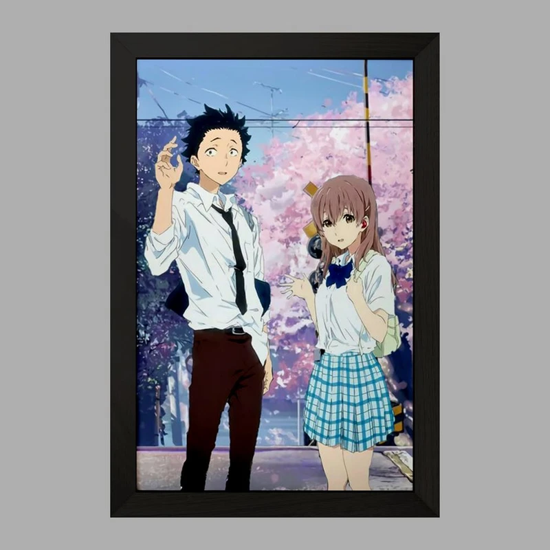 تابلو خندالو مدل شوکو نیشیمیا و شویا ایشیدا انیمه سایلنت ویس A Silent Voice  کد 15804