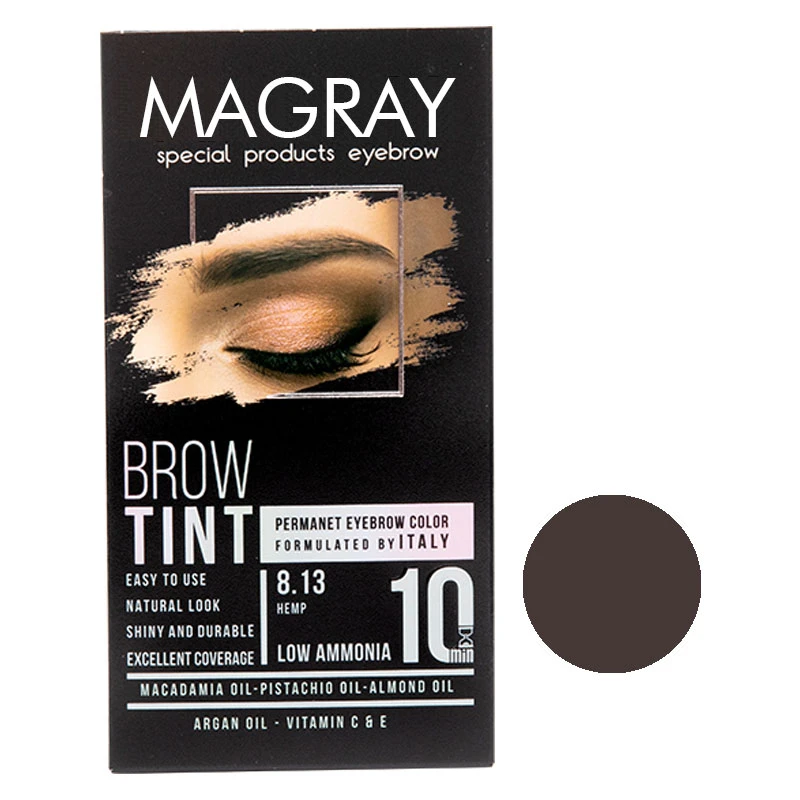 کیت رنگ ابرو ماگرای شماره 8.09 حجم 30 میلی لیتر رنگ شامپاینی