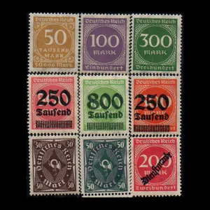 تمبر یادگاری مدل خارجی مجموعه 9 عددی 