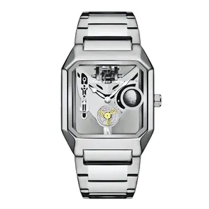 ساعت مچی عقربه‌ای کوارتز مردانه مدل پشت شیشه ای موتور پیدا کد n2