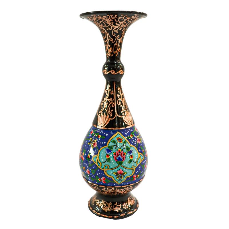 گلدان مسی مدل الماس تراش و پرداز کد 26