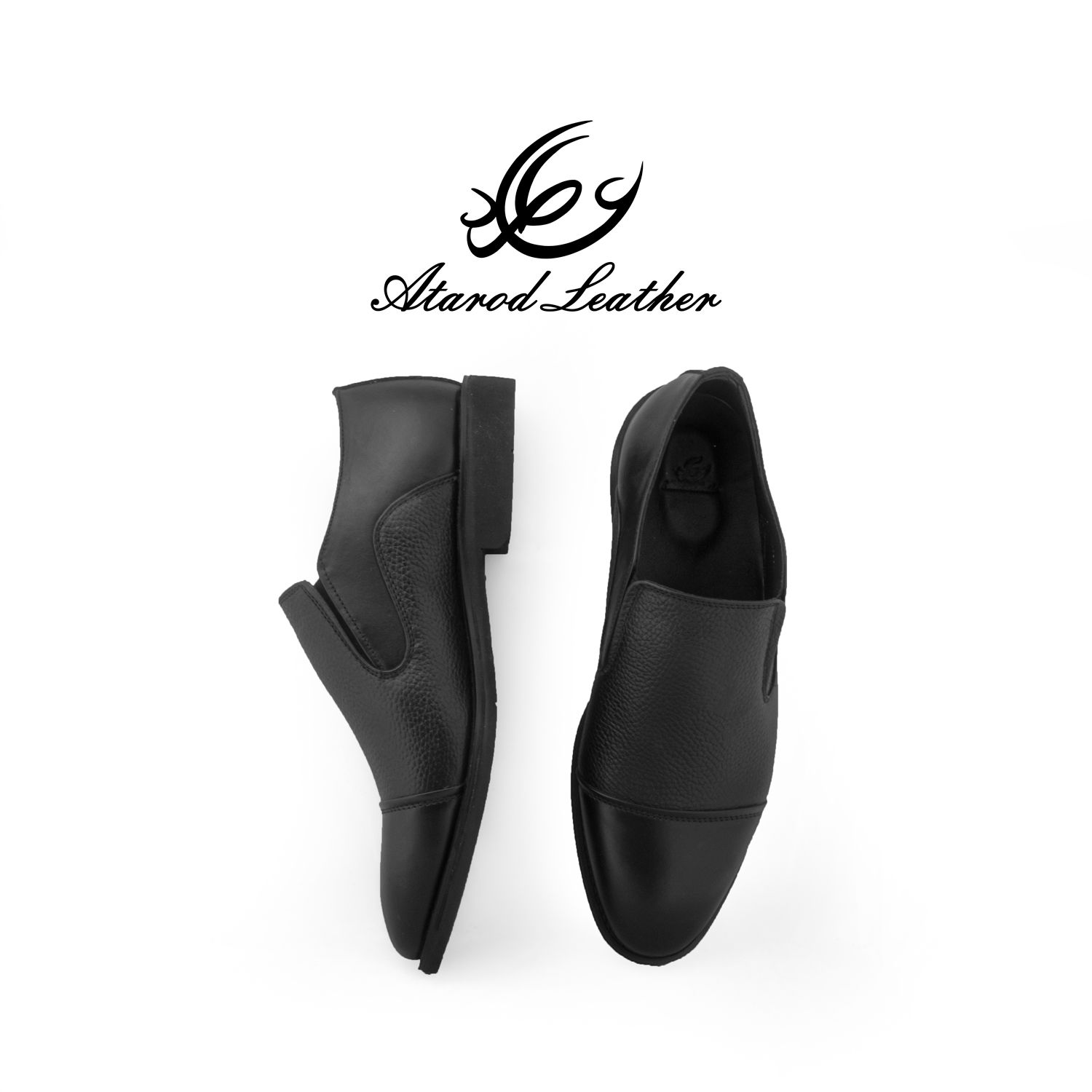 کفش مردانه چرم عطارد مدل چرم طبیعی کد SH143 -  - 9