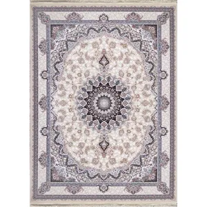 فرش ماشینی کد 1360 زمینه کرم