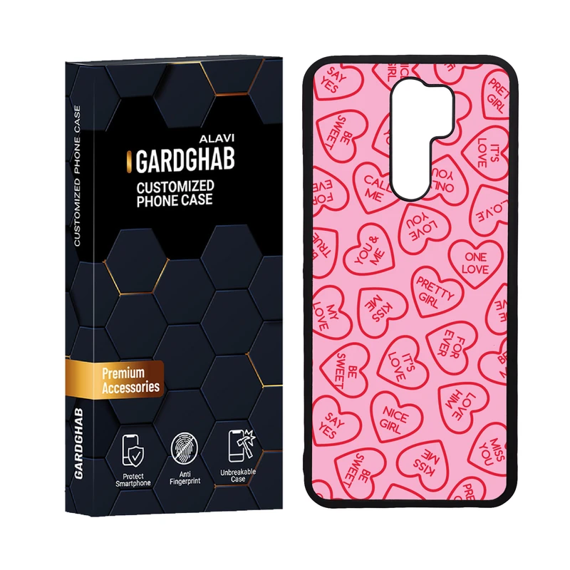 کاور گارد قاب علوی مدل دورژله ای عاشقانه مناسب برای گوشی موبایل شیائومی Redmi 9 / Redmi 9 Prime
