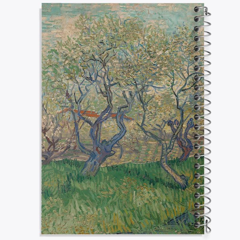 دفتر مشق 50 برگ خندالو طرح باغ های در حال شکوفه دادن ونسان ونگوگ (Van Gogh) کد 36793
