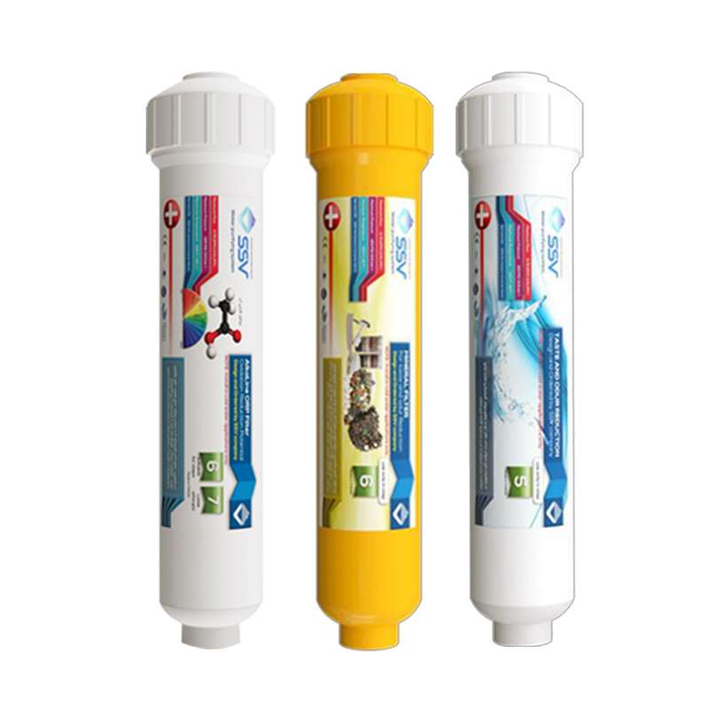 فیلتر دستگاه تصفیه آب اس اس وی مدل پست کربن مجموعه 3 عددی