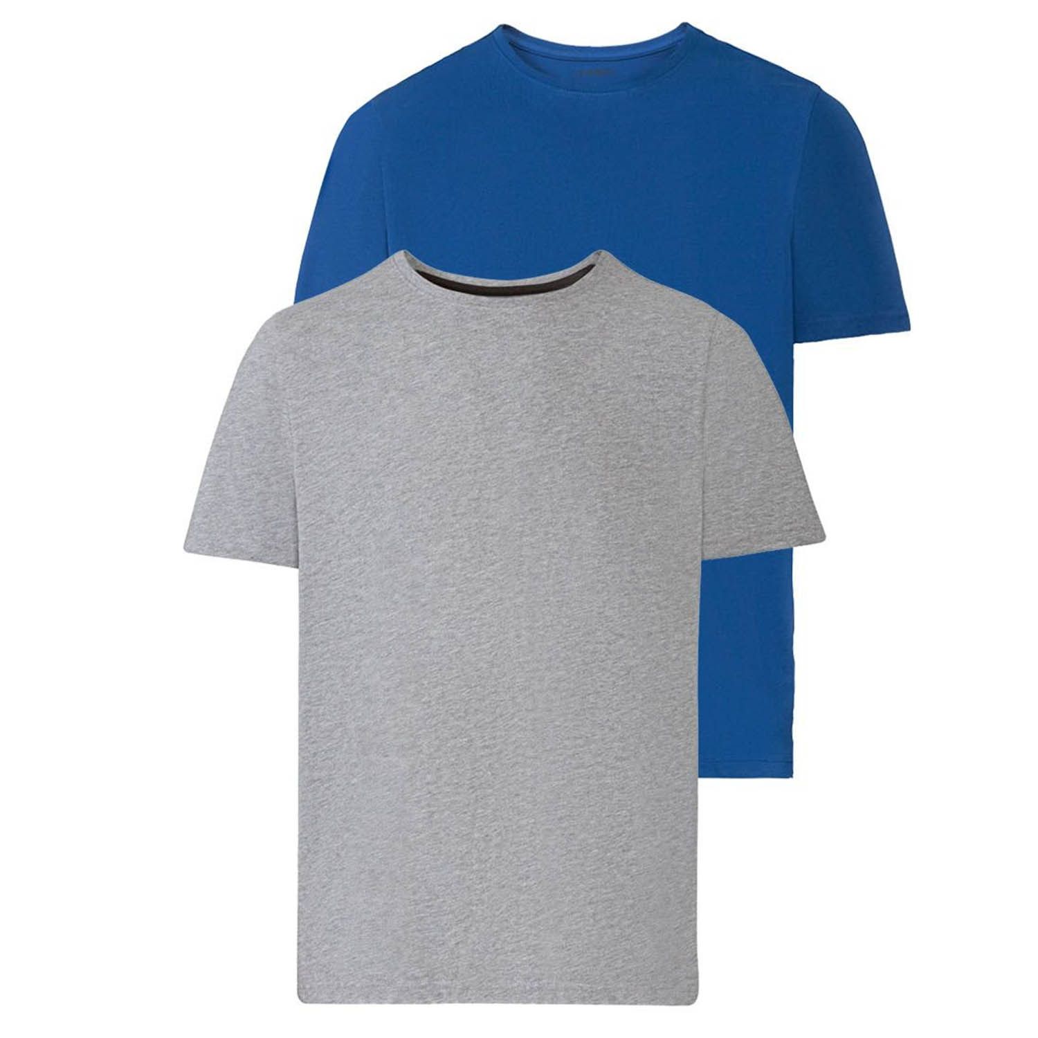 تی شرت آستین کوتاه مردانه لیورجی مدل TwoColorBuGr2022 مجموعه 2 عددی