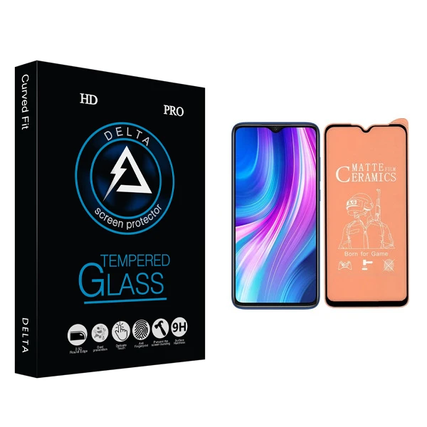 محافظ صفحه نمایش مات دلتا مدل Fit مناسب برای گوشی موبایل شیائومی Redmi Note 8 Pro