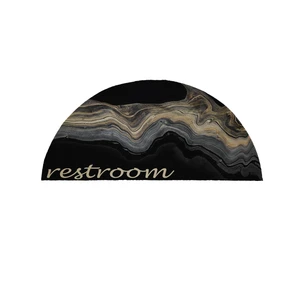 پادری مدل نیم دایره طرح Restroom کد 9329 سایز 90×45 سانتی متر