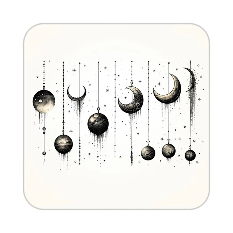 زیر لیوانی کاکتی طرح ماه و ستاره مدل mp52876