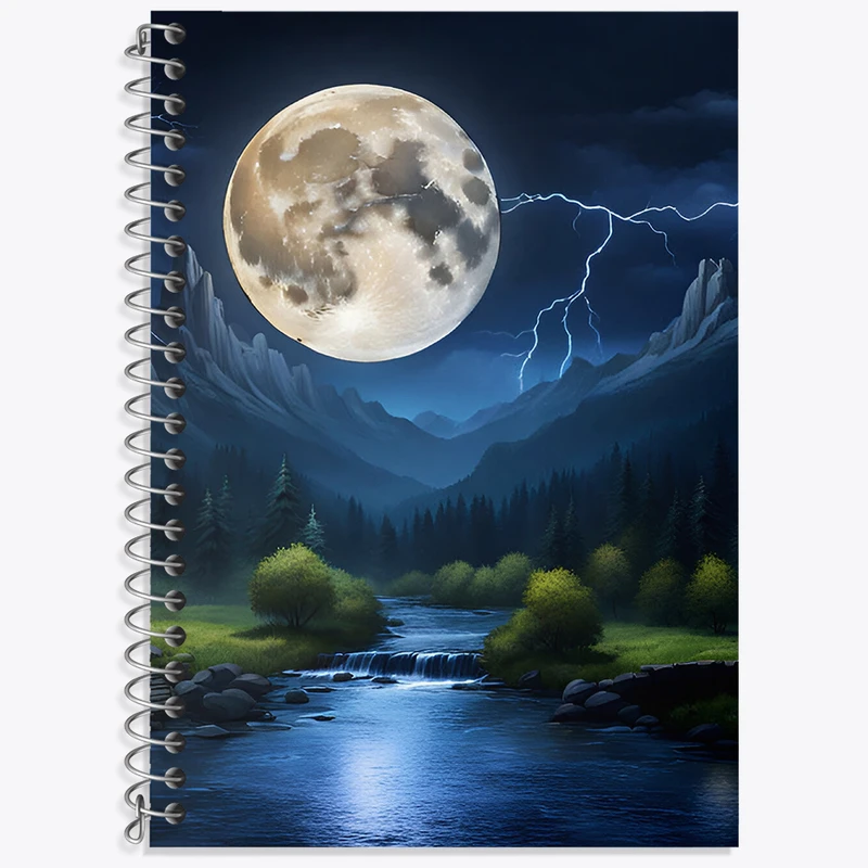 دفتر لغت 50 برگ خندالو طرح ماه (Moon) کد N3358