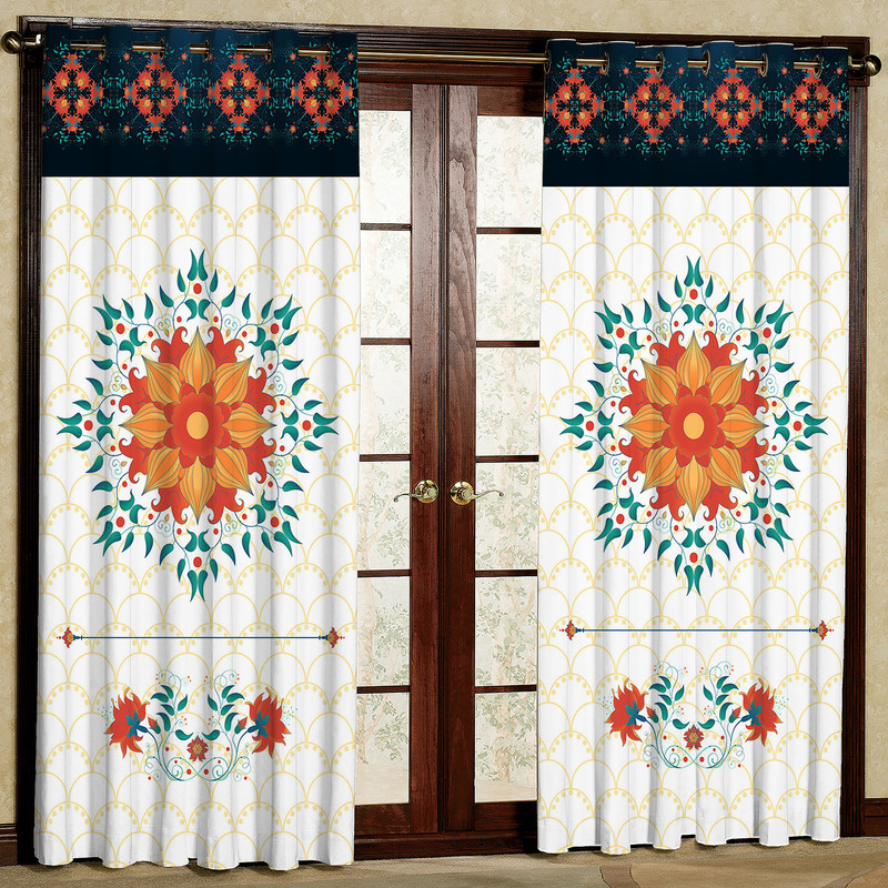  پرده مدل خورشیدی هازان پانچی کد 4607 سایز 140x200 سانتی متر
