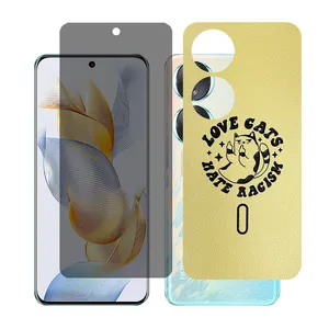Glass together model privacy screen protector suitable for Honor 90 mobile phone with back cover sticker