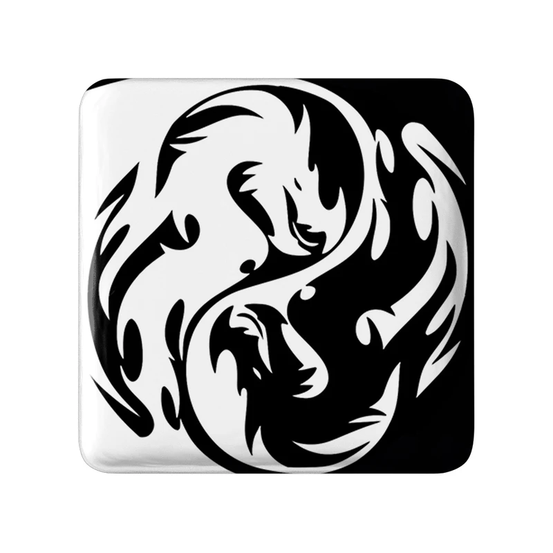 مگنت خندالو طرح یین و یانگ مدل مربعی کد 30514