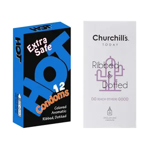 کاندوم چرچیلز مدل Do Each Other Good بسته 12 عددی به همراه کاندوم هات مدل Extra Safe بسته 12 عددی