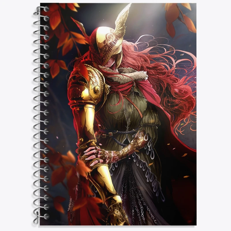 دفتر زبان 50 برگ خندالو مدل دو خط طرح بازی الدن رینگ (Elden Ring) کد 31282