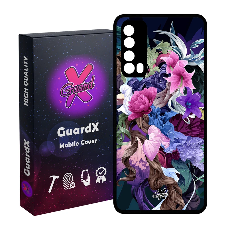 کاور گارد ایکس طرح Flower مدل Glass10172 مناسب برای گوشی موبایل هوآوی Y7A / P Smart 2021