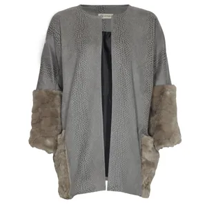 پالتو زنانه مدل بیتا رنگ طوسی